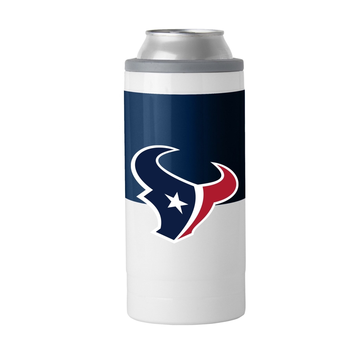 Picture of Logo Chair 613-S12C-11 12 oz NFL Houston Texans Colorblock Slim Can Coolie