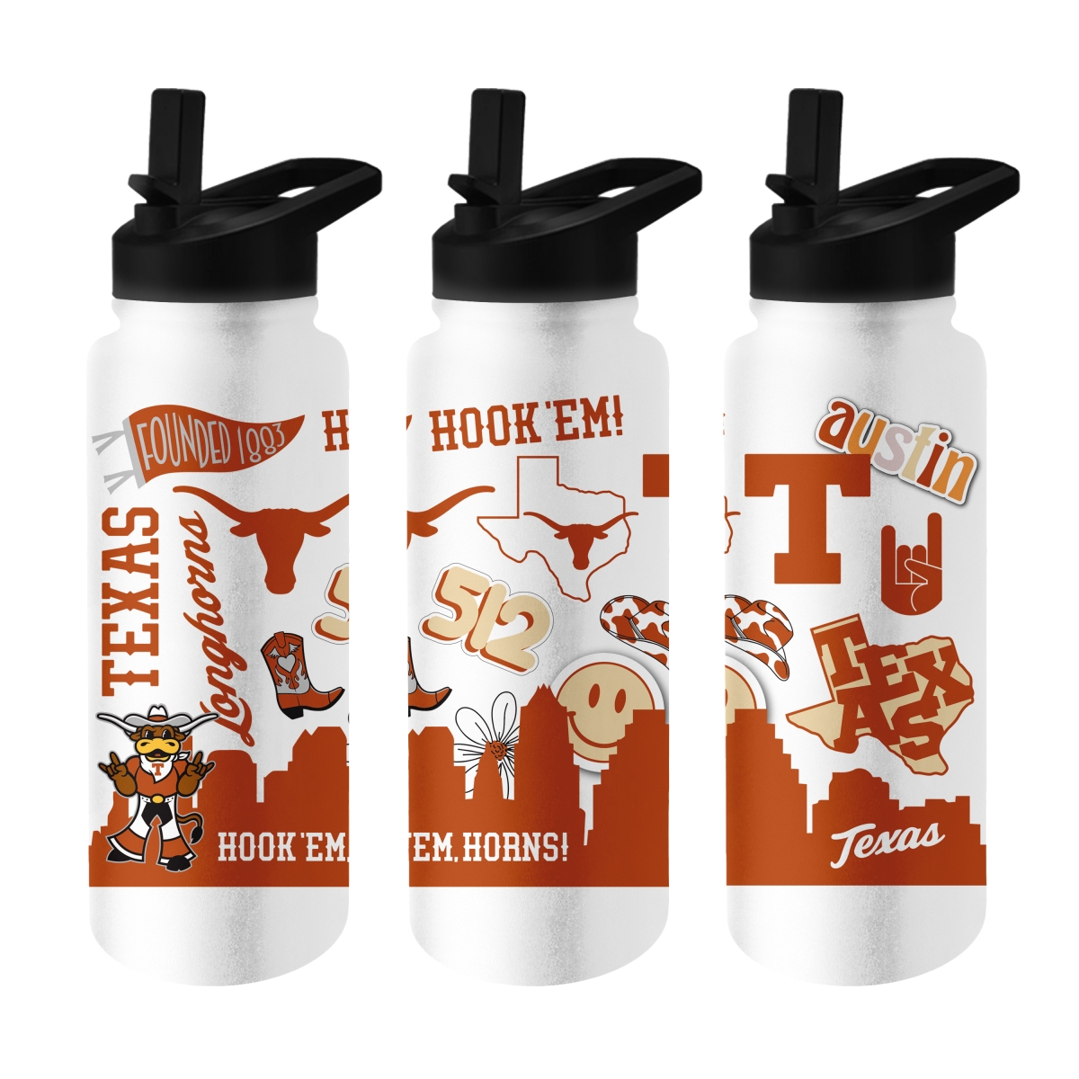 218-S34QB-63 Texas 34 oz Native Quencher Bottle