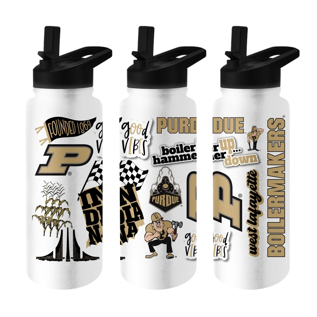 201-S34QB-63 Purdue 34 oz Native Quencher Bottle