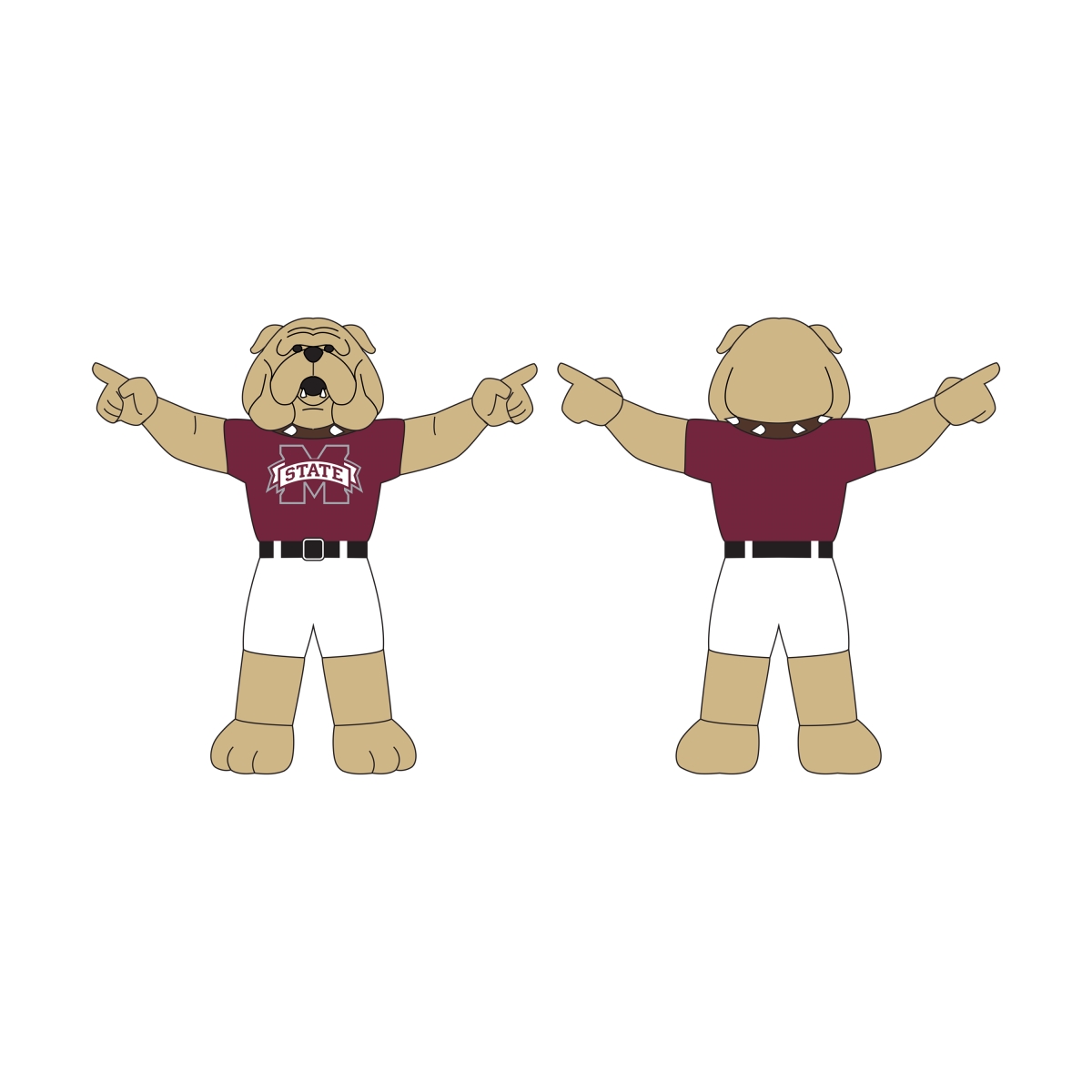 177-100-M Mississippi State 7 ft. Yard Inflatable Mascot