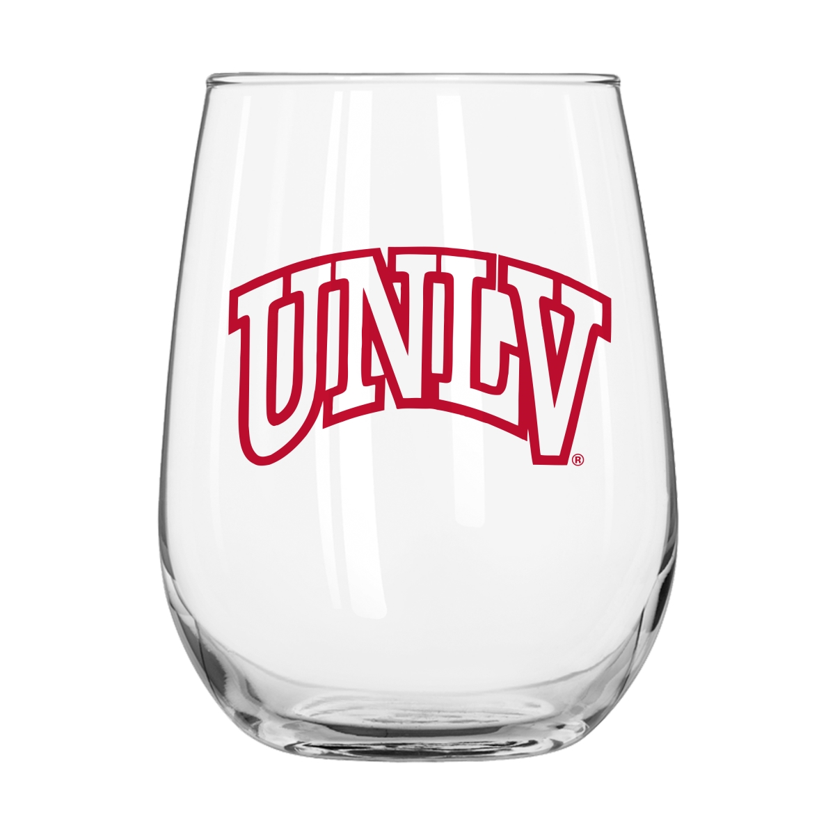 228-G16CB-1 UNLV 16 oz Gameday Glass Curved Beverage