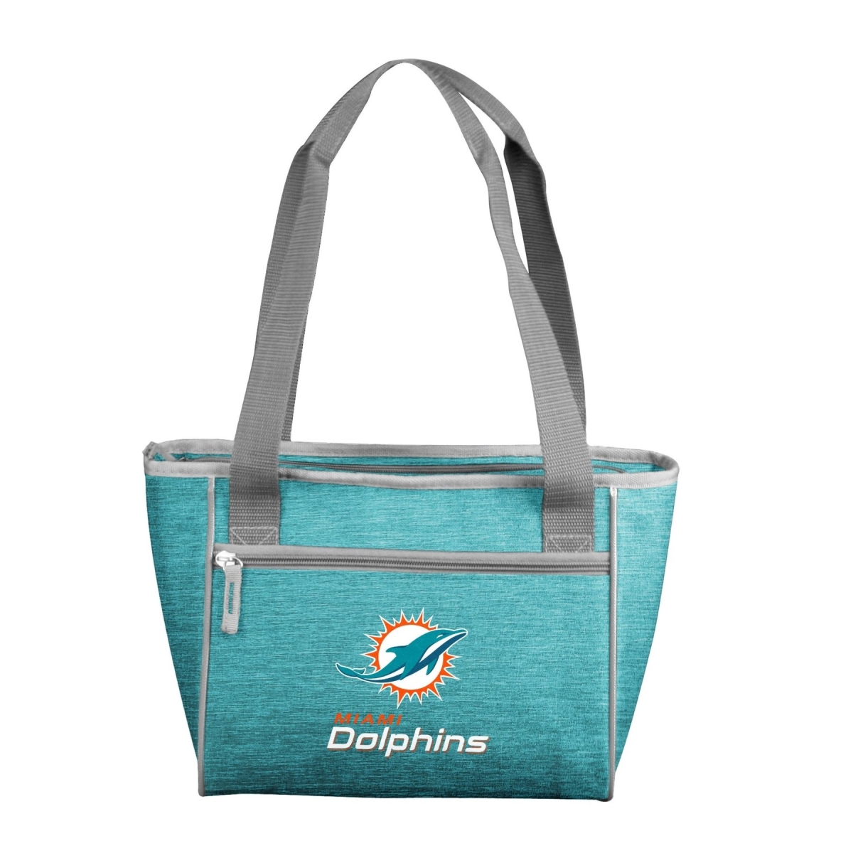 Picture of Logo Chair 617-83-CR1 NFL Miami Dolphins Crosshatch Cooler Tote Bag Holds for 16 Cans
