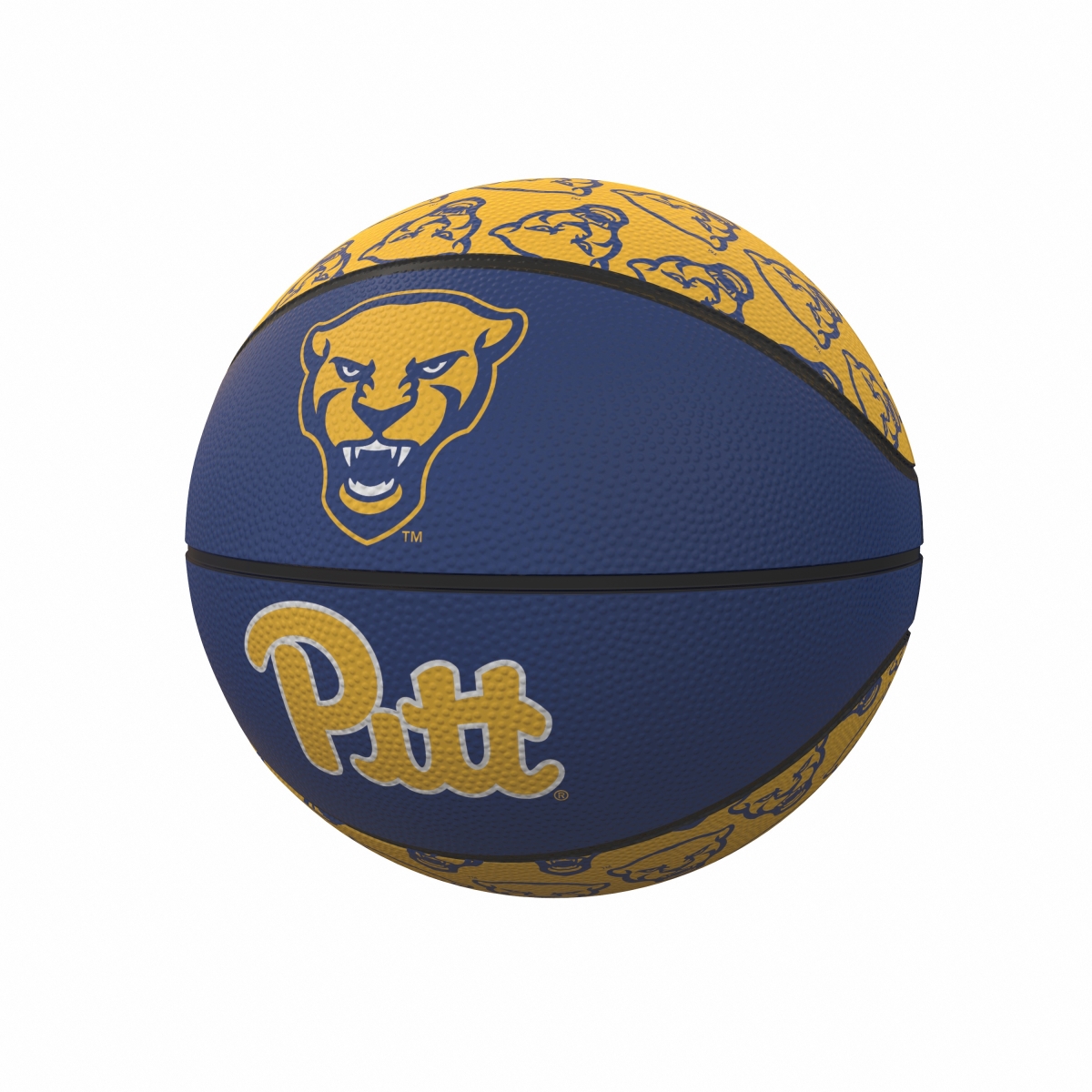 198-91MR-1 Pittsburgh Repeating Logo Mini-Size Rubber Basketball