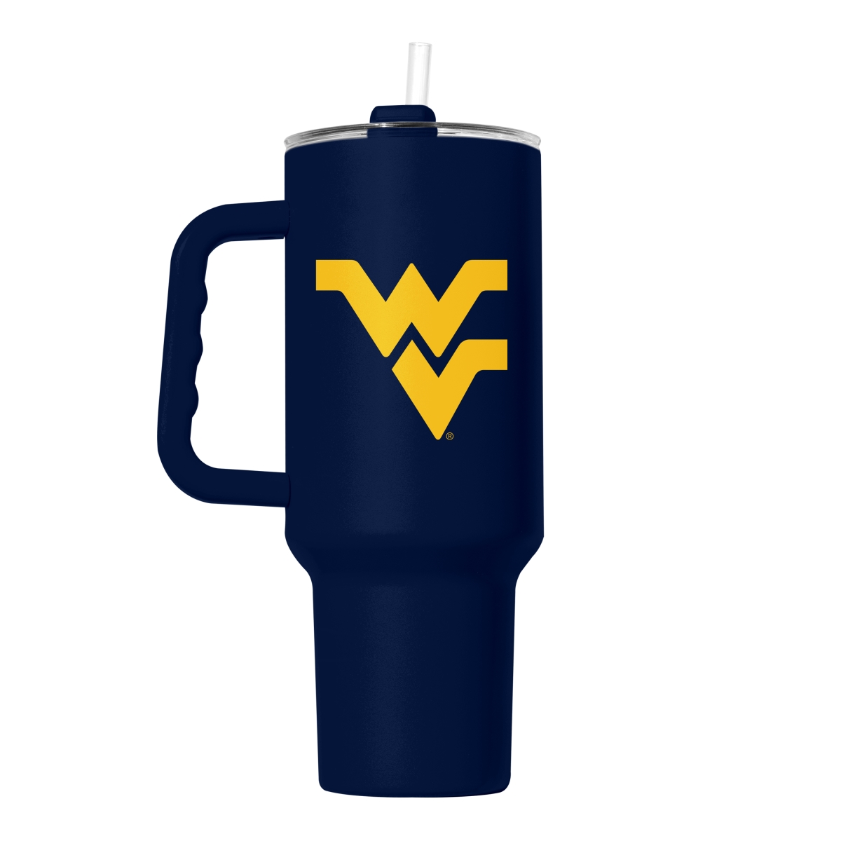 239-S40PTC-34 West Virginia 40 oz Flipside Powder Coat Tumbler -  Logo Brands