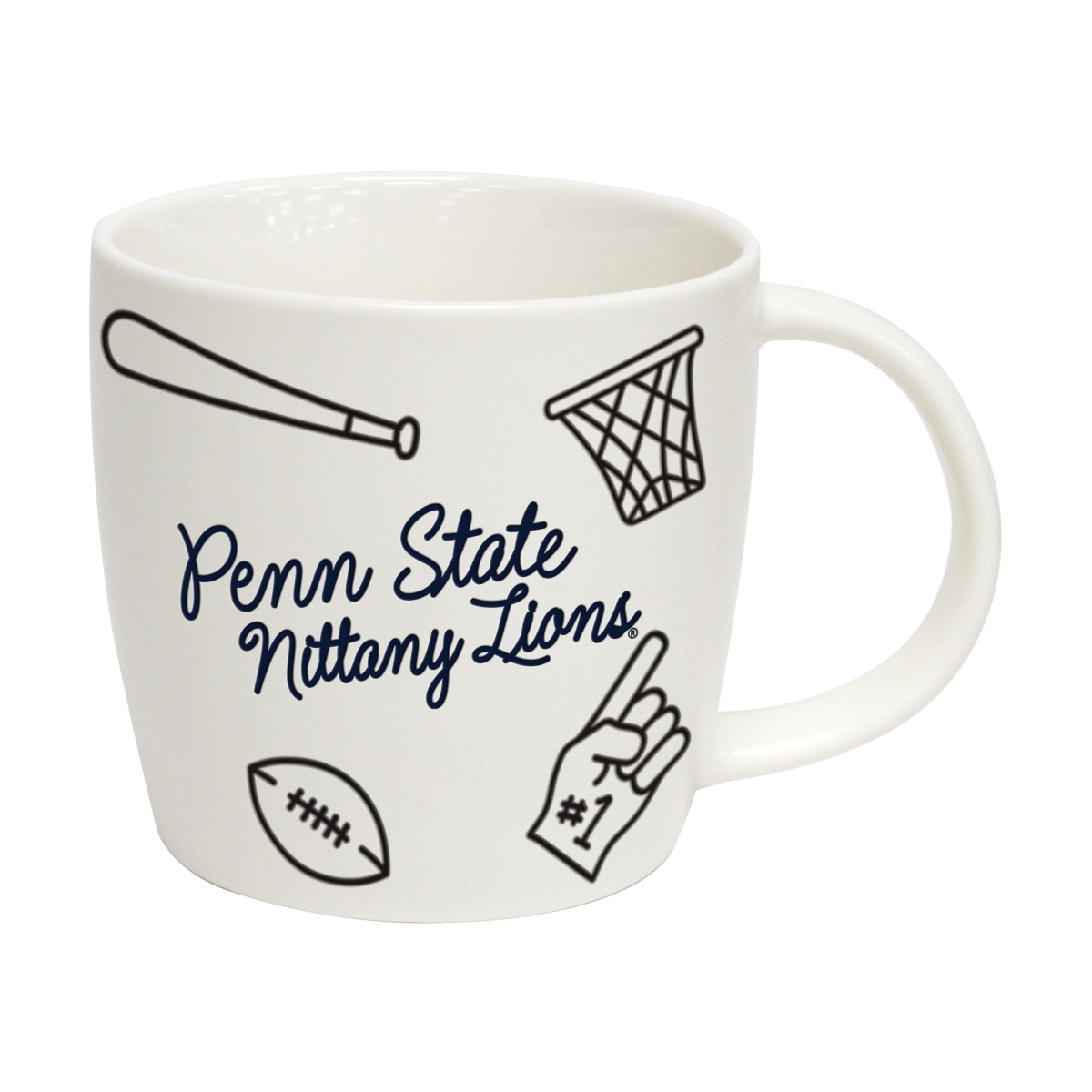 Picture of Logo Brands 196-C18PM-MS Penn State 18 oz Multi-Sport Playmaker Mug