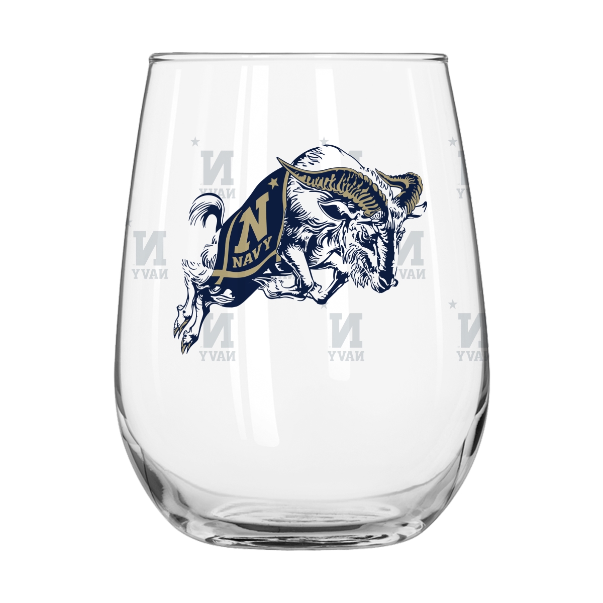 249-G16CB-10 Naval Academy 16 oz Satin Etched Glass Curved Beverage