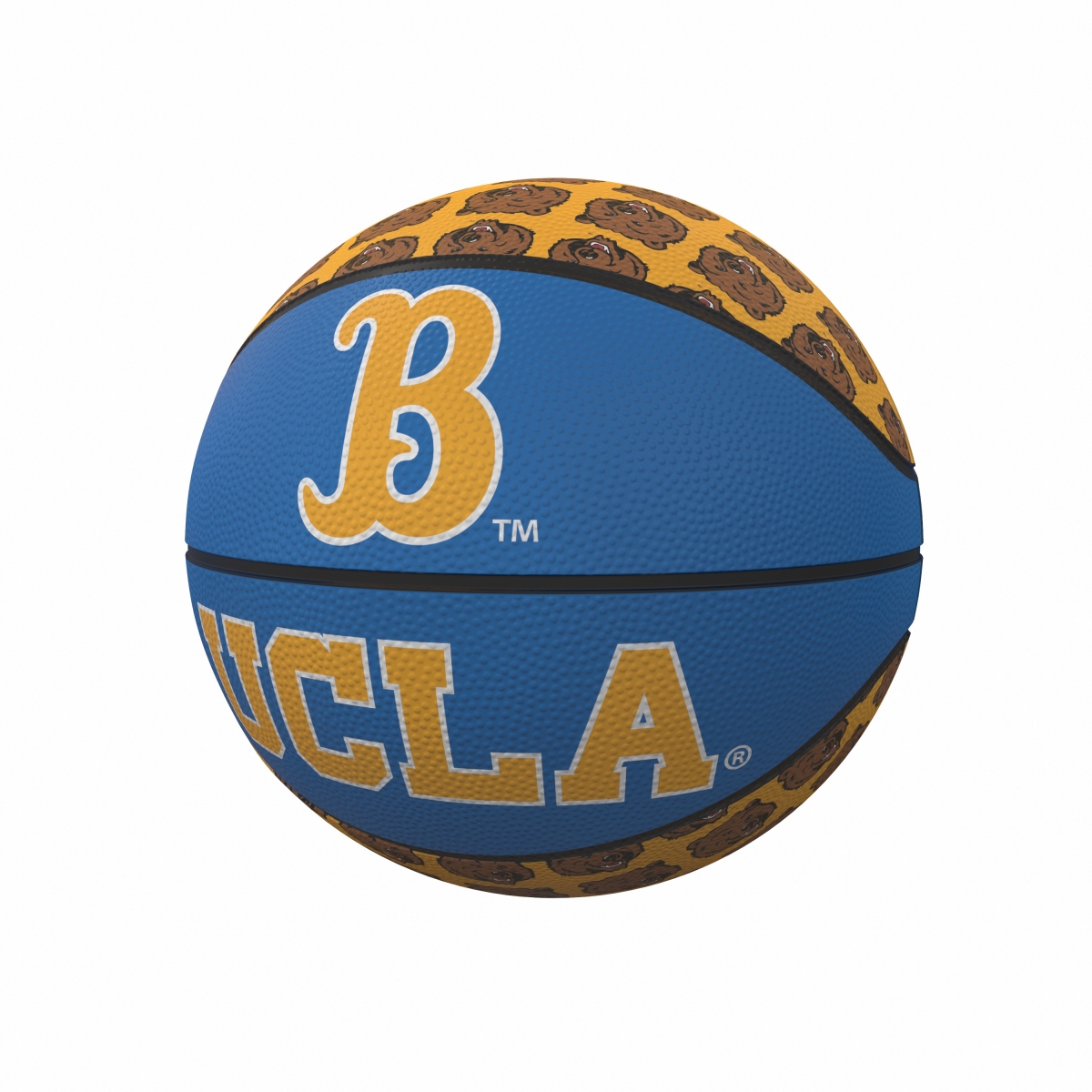 229-91MR-1 UCLA Repeating Mini-Size Rubber Basketball