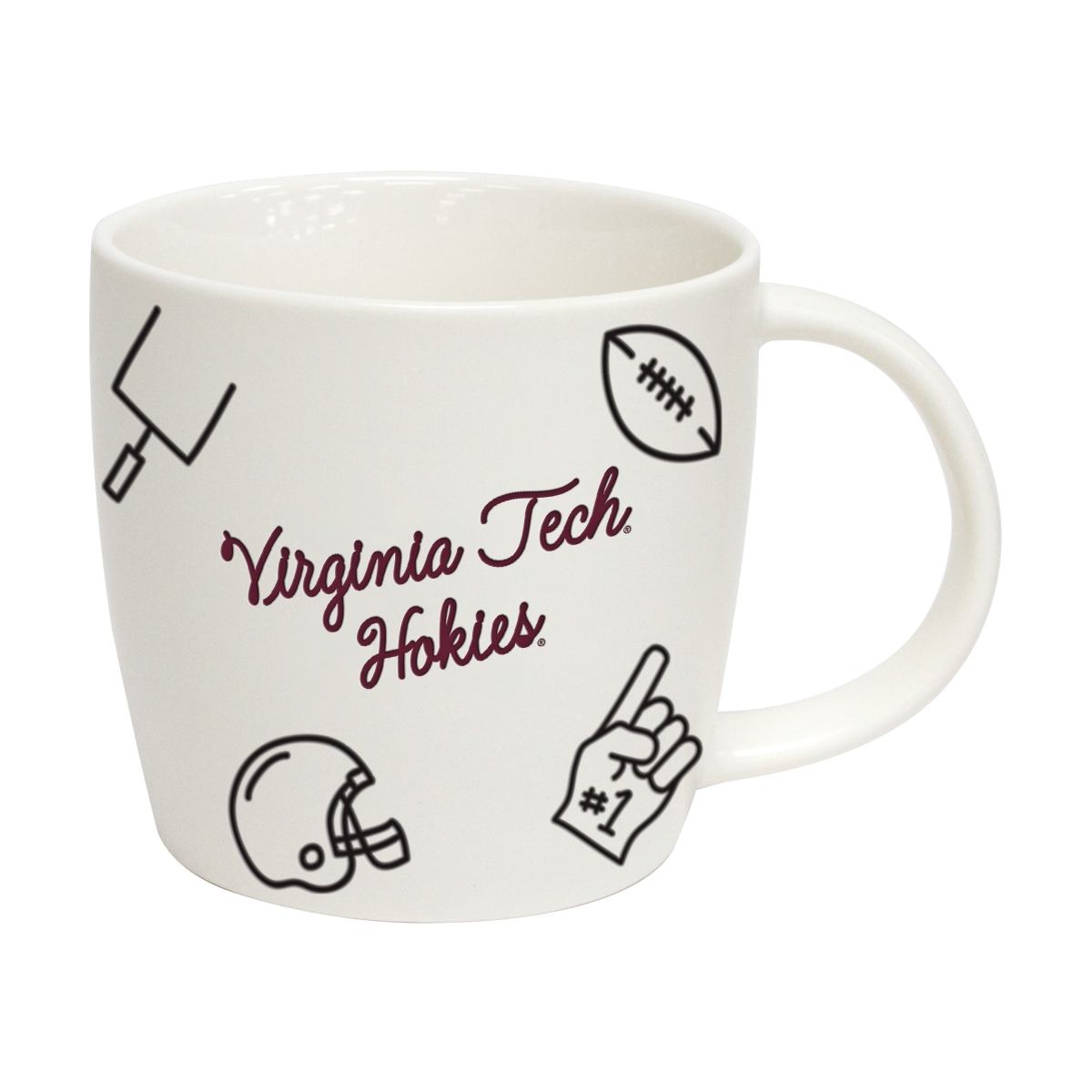 Picture of Logo Brands 235-C18PM 18 oz Virginia Tech Playmaker Mug