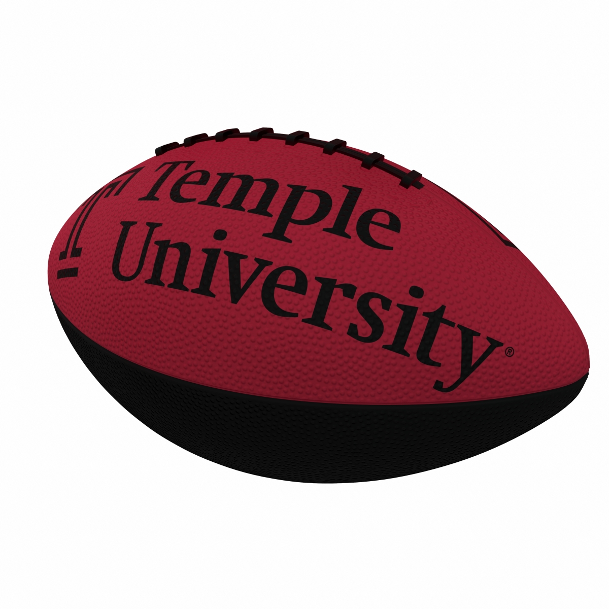 216-93JR-1 Temple Combo Logo Junior-Size Rubber Football