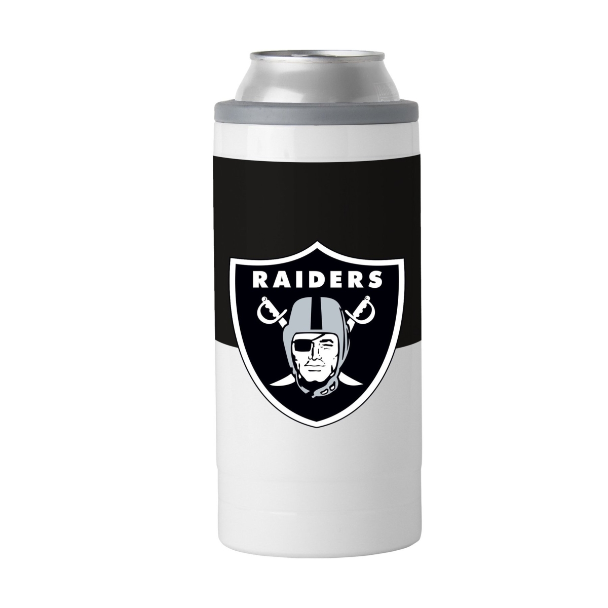 Picture of Logo Chair 623-S12C-11 12 oz NFL Las Vegas Raiders Colorblock Slim Can Coolie