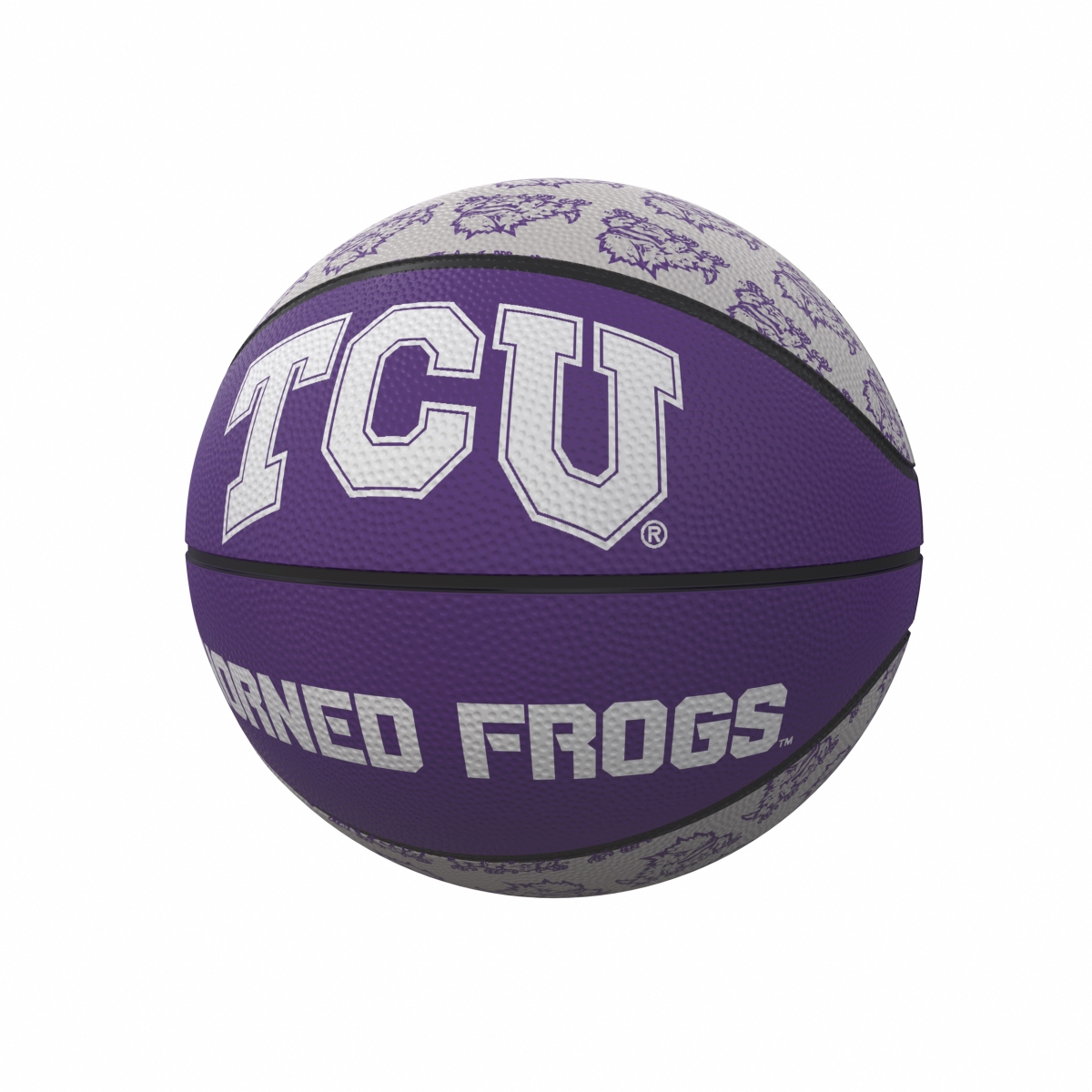 215-91MR-1 TCU Repeating Logo Rubber Basketball - Mini