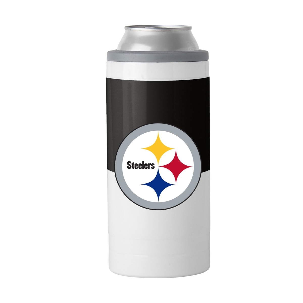 Picture of Logo Chair 625-S12C-11 12 oz NFL Pittsburgh Steelers Colorblock Slim Can Coolie