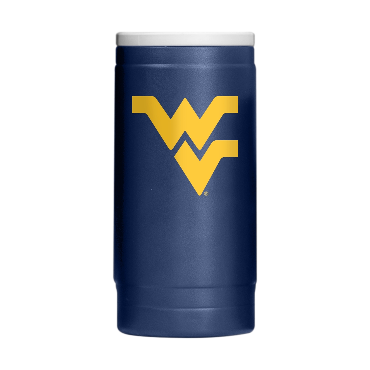239-S12PC-34 West Virginia Flipside Powder Coat Slim Can Coolie -  Logo Brands