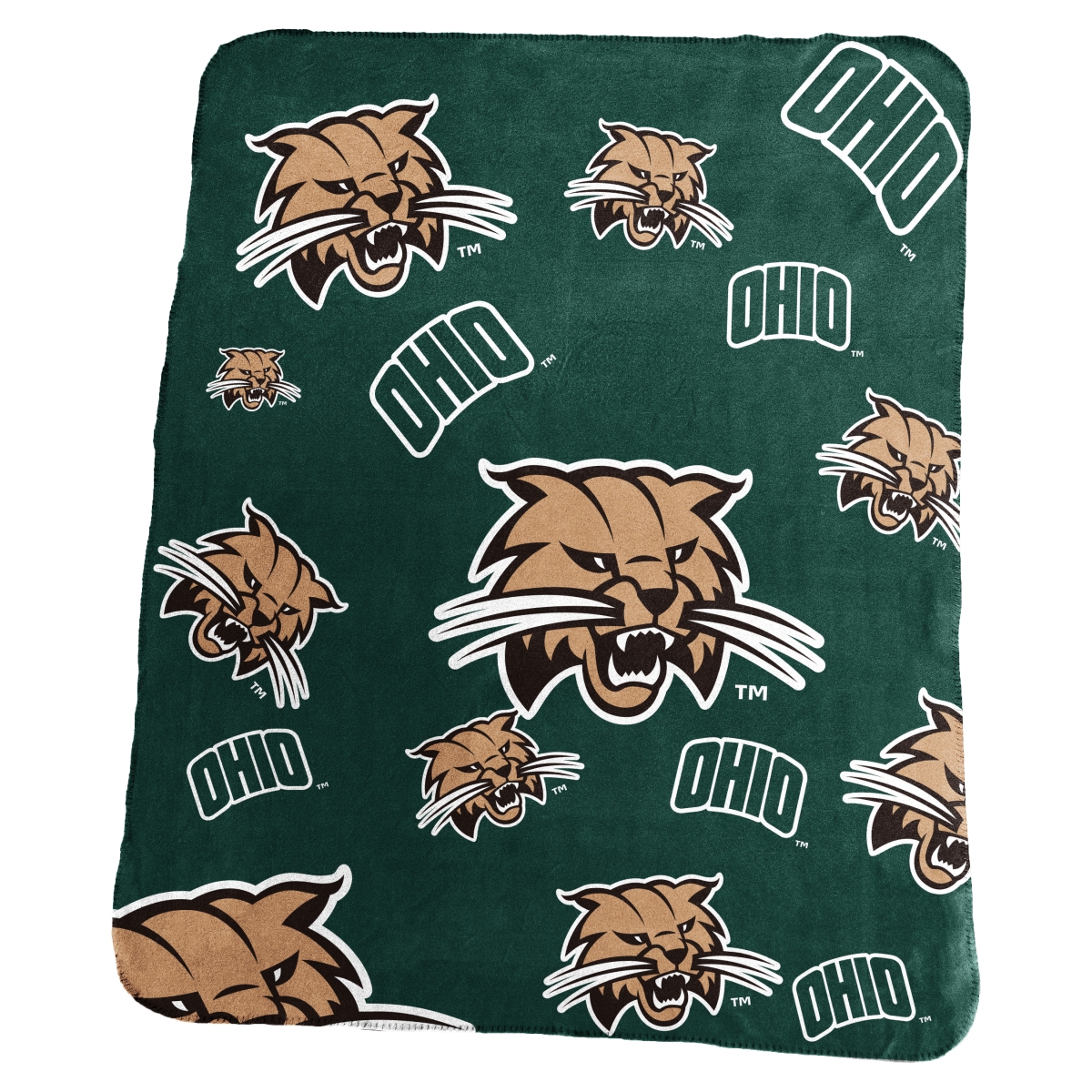 251-23-4 Ohio Bobcats Repeating Classic Fleece Throw
