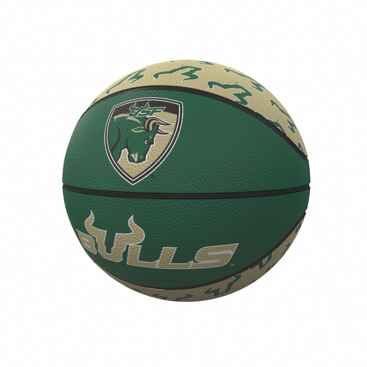 211-91MR-1 South Florida Repeating Logo Mini-Size Rubber Basketball