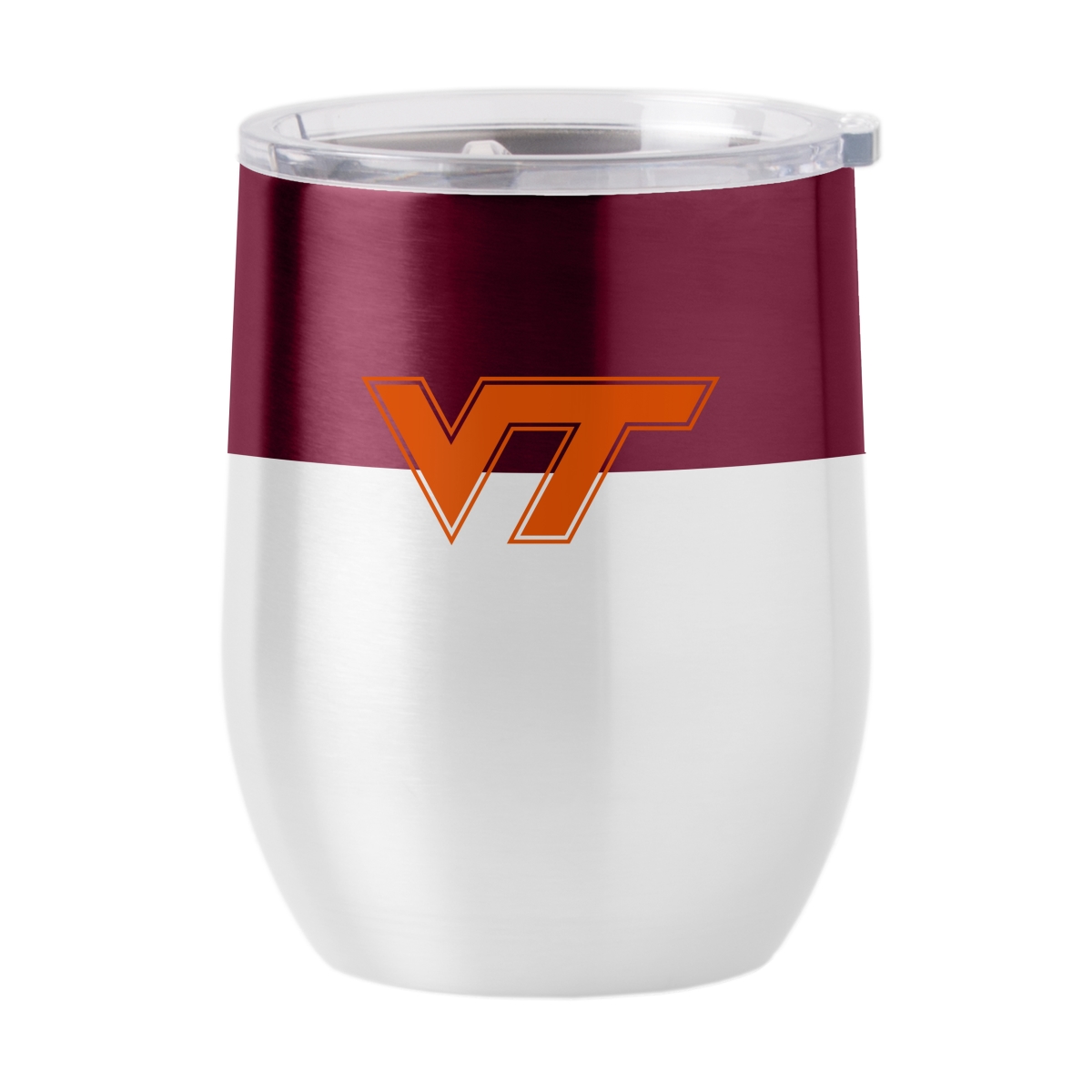 235-S16CB-11 Virginia Tech Color Block 16 oz Stainless Curved Beverage