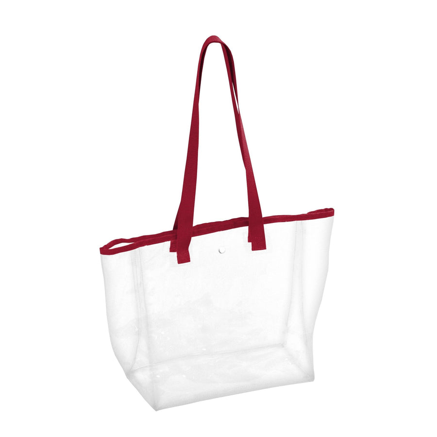 Stadium Clear Bag, Plain Cardinal