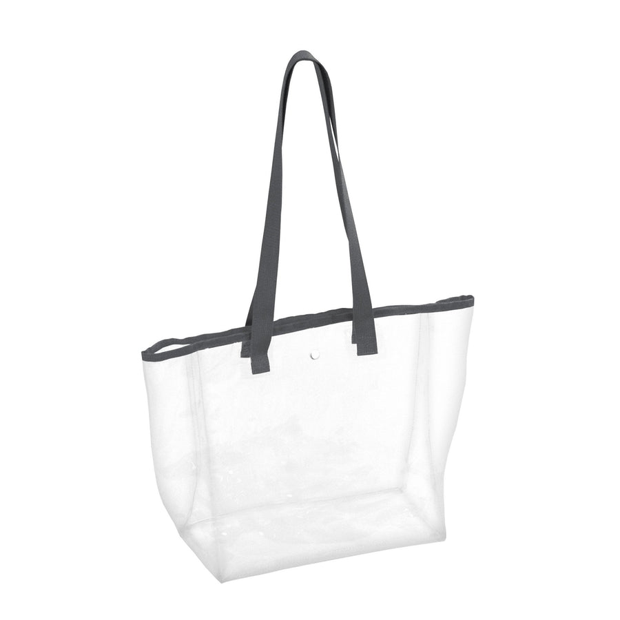 Stadium Clear Bag, Plain Charcoal