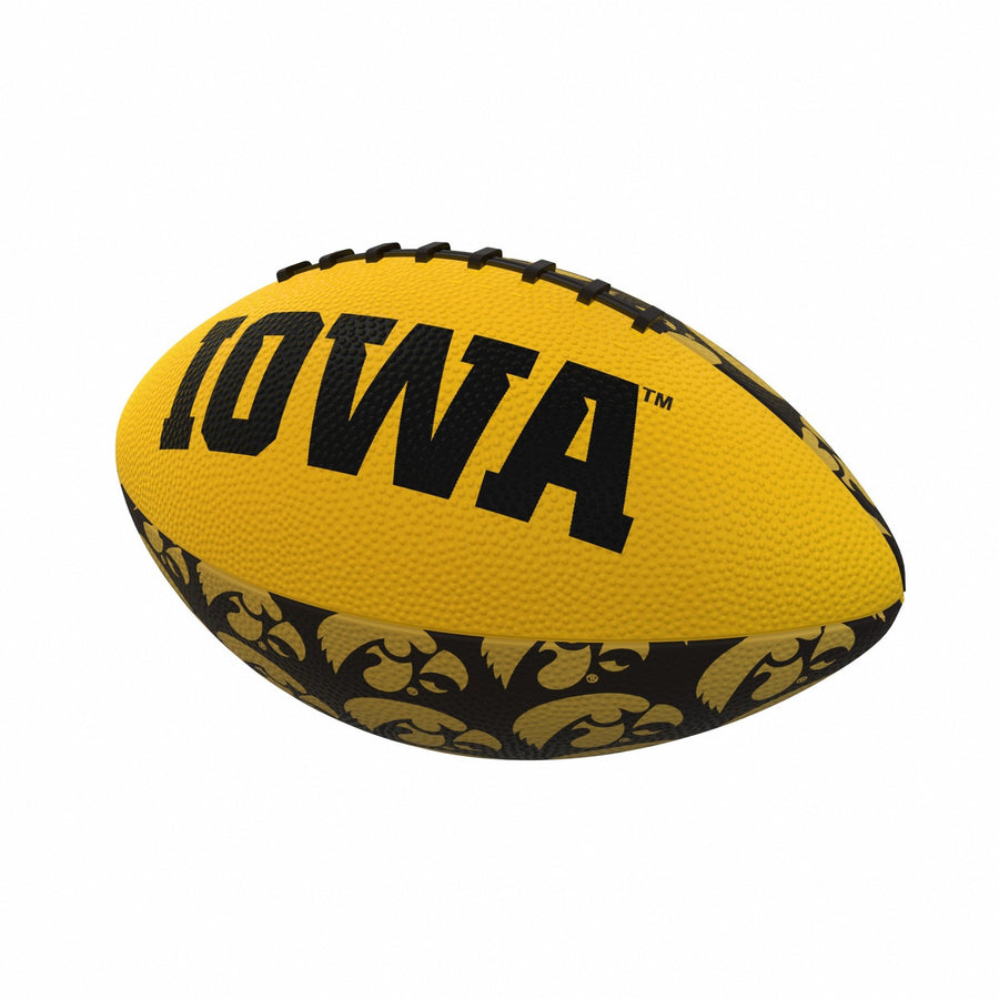 155-93MR-3 NCAA Iowa Hawkeyes Repeating Rubber Football - Mini Size