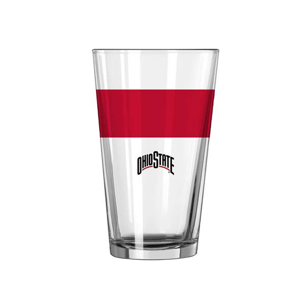 Picture of Logo Chair 191-G16P-11 16 oz NCAA Ohio State Buckeyes Colorblock Pint Glass