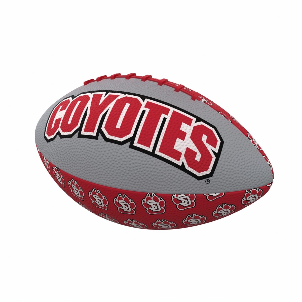 338-93MR-3 South Dakota Mini Size Rubber Footballl