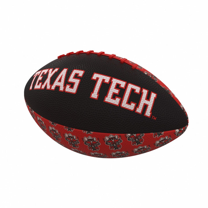220-93MR-3 NCAA Texas Tech Red Raiders Repeating Rubber Football - Mini Size