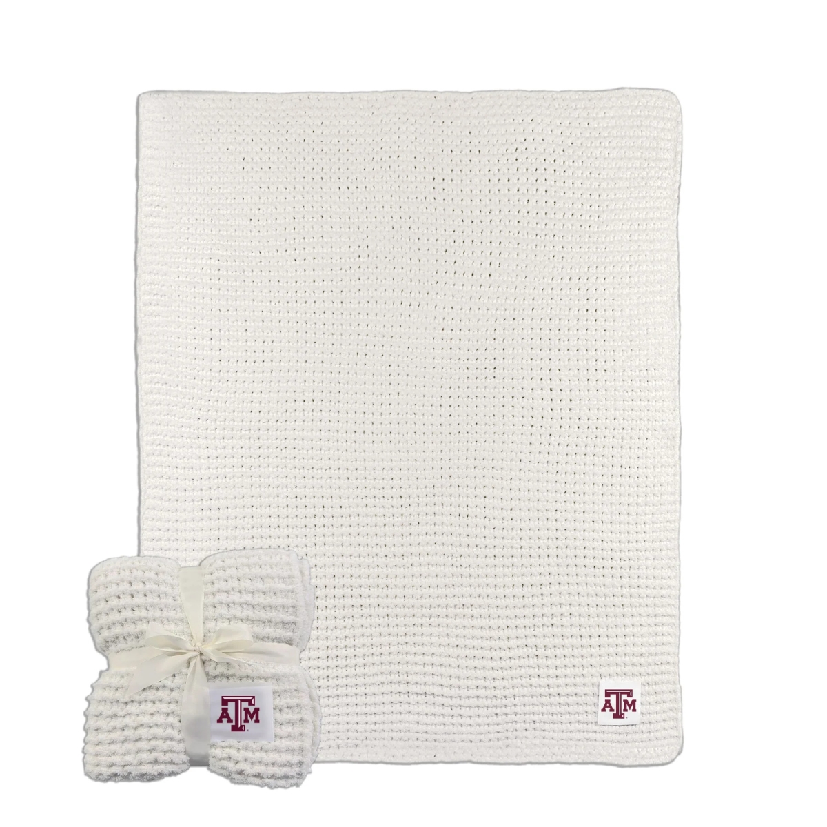 219-282-IVY 50 x 60 in. Texas A&M Cable Knit Throw