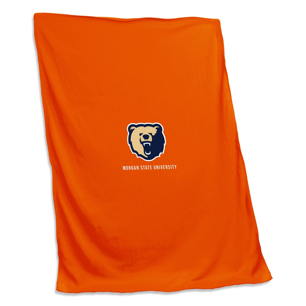 Picture of Logo Brands 322-74S-C1 Morgan State Orange Sweatshirt Blanket - Screened