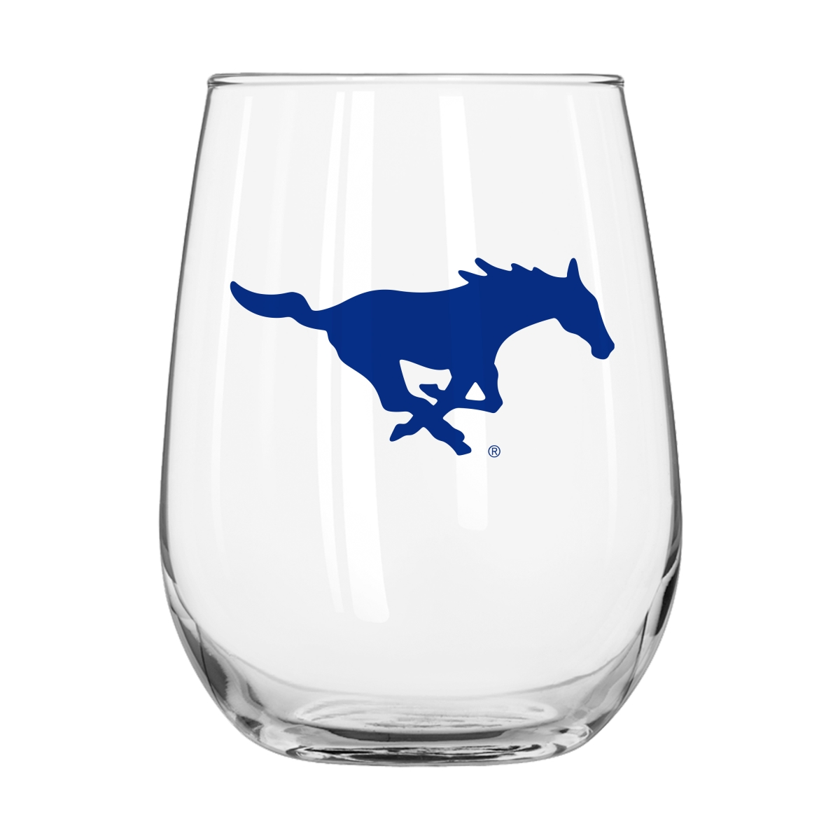 248-G16CB-1 Southern Methodist 16 oz Gameday Glass Curved Beverage