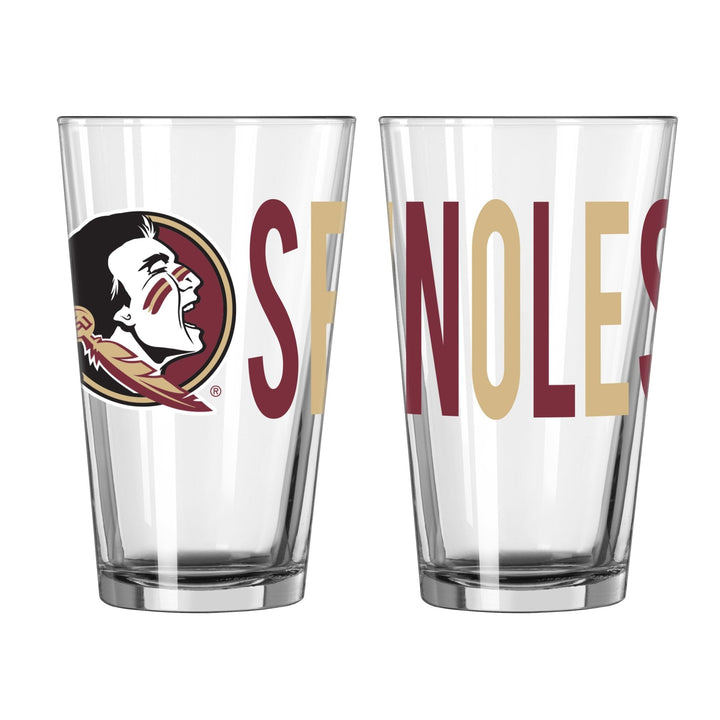 Picture of Logo Chair 535904 16 oz NCAA Florida State Seminoles Overtime Pint Glass