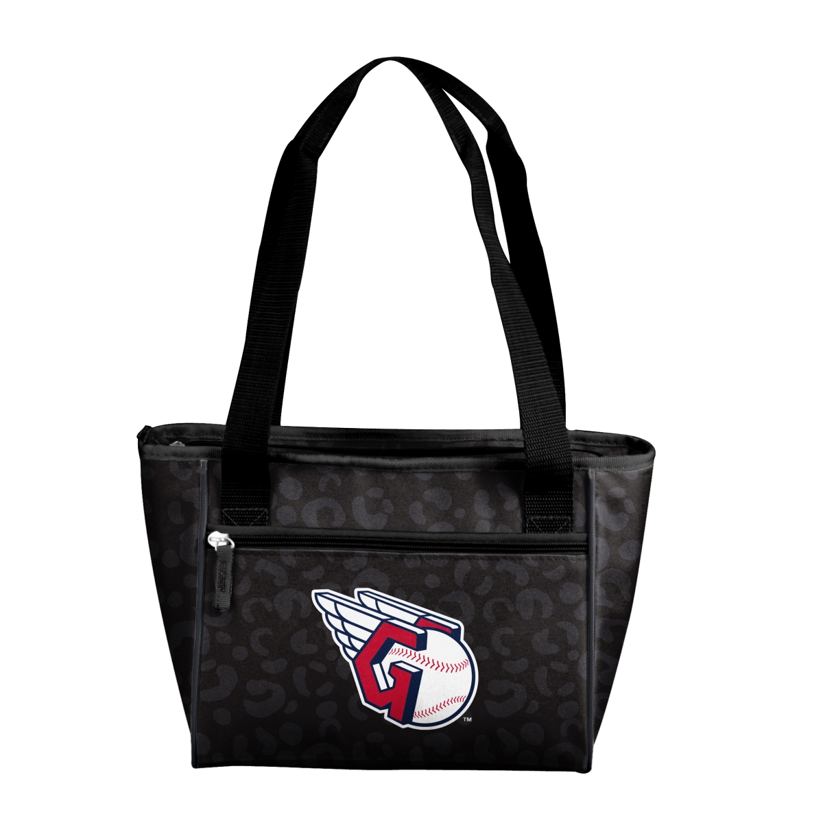 509-83-L1 Cleveland Guardians Leopard Print 16 Can Cooler Tote