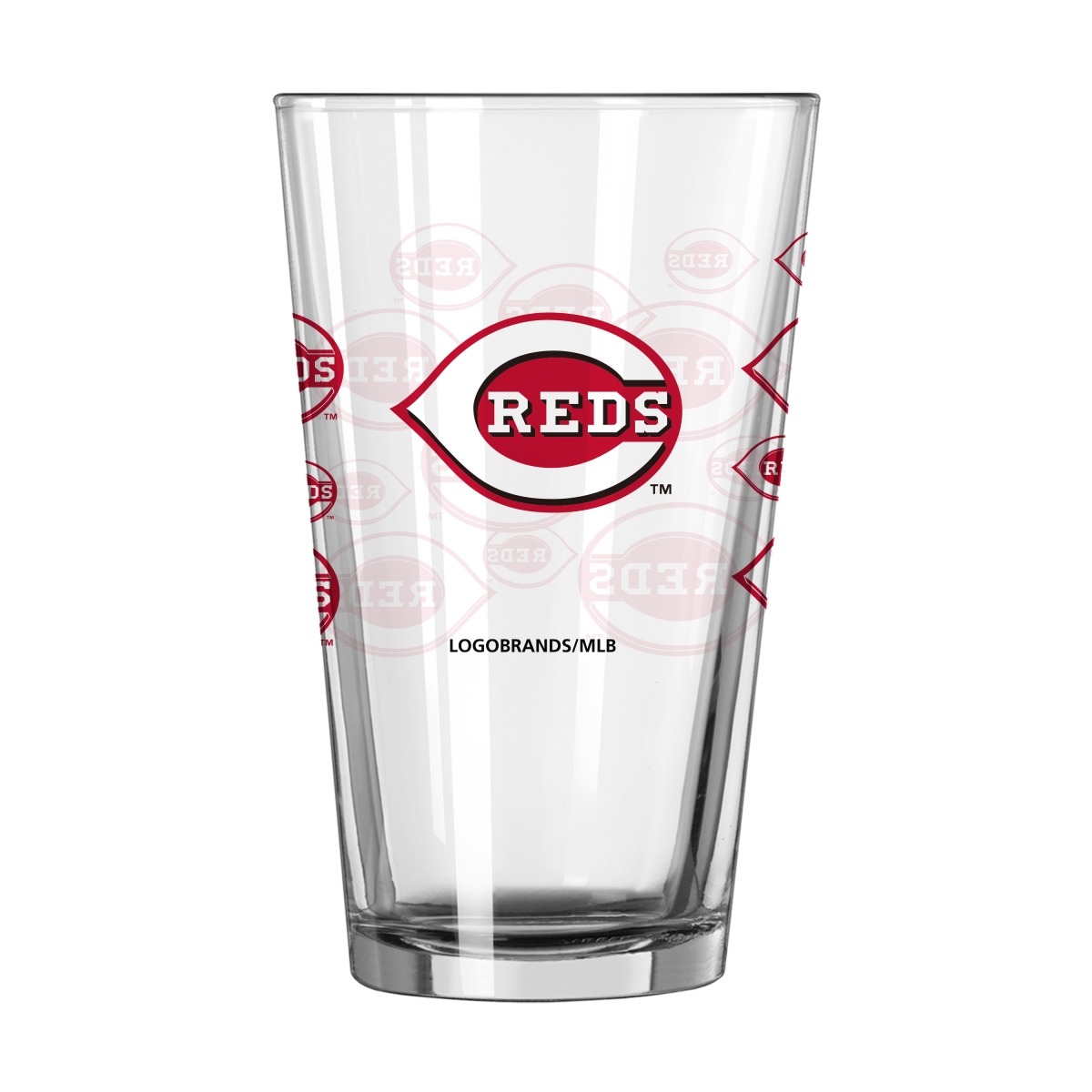 508-G16P-23 Cincinnati Reds 16 oz Scatter Pint Glass