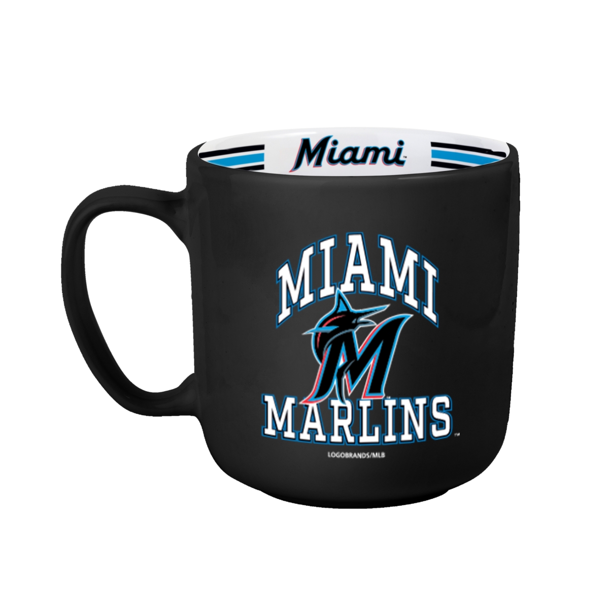512-C15SM Miami Marlins 15 oz Stripe Mug