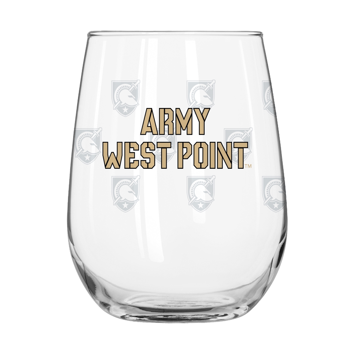 283-G16CB-10 Army Academy 16 oz Satin Etched Glass Curved Beverage