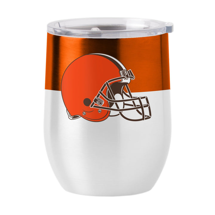 608-S16CB-11 16 oz NFL Cleveland Browns Colorblock Stainless Curved Beverage -  Logo Chair