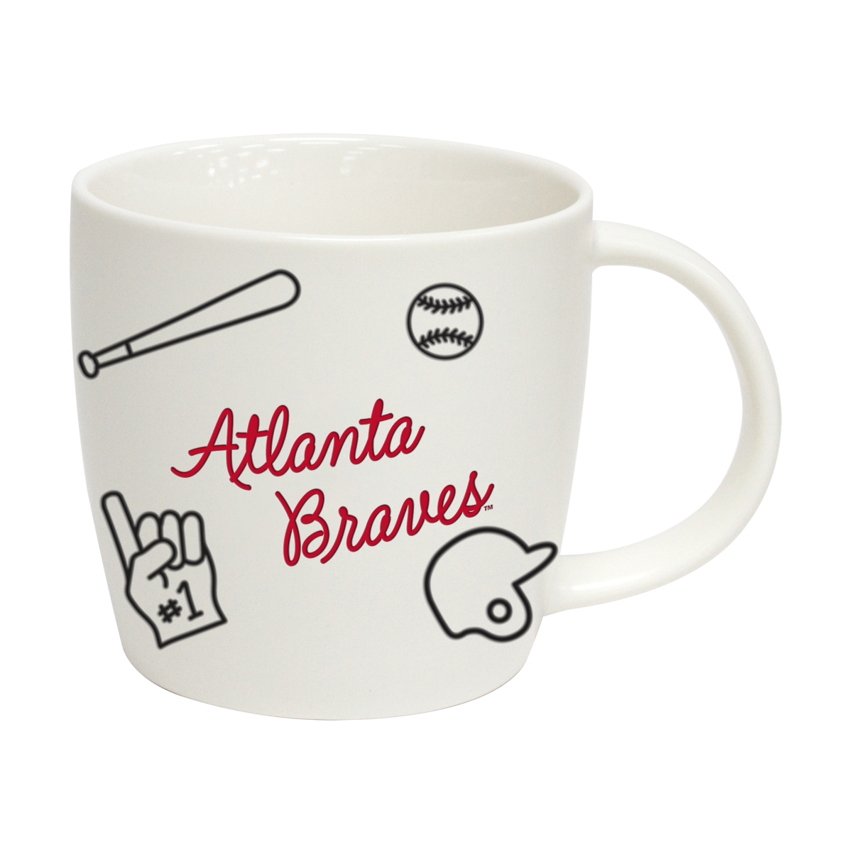 Picture of Logo Brands 503-C18PM 18 oz Atlanta Braves Playmaker Mug