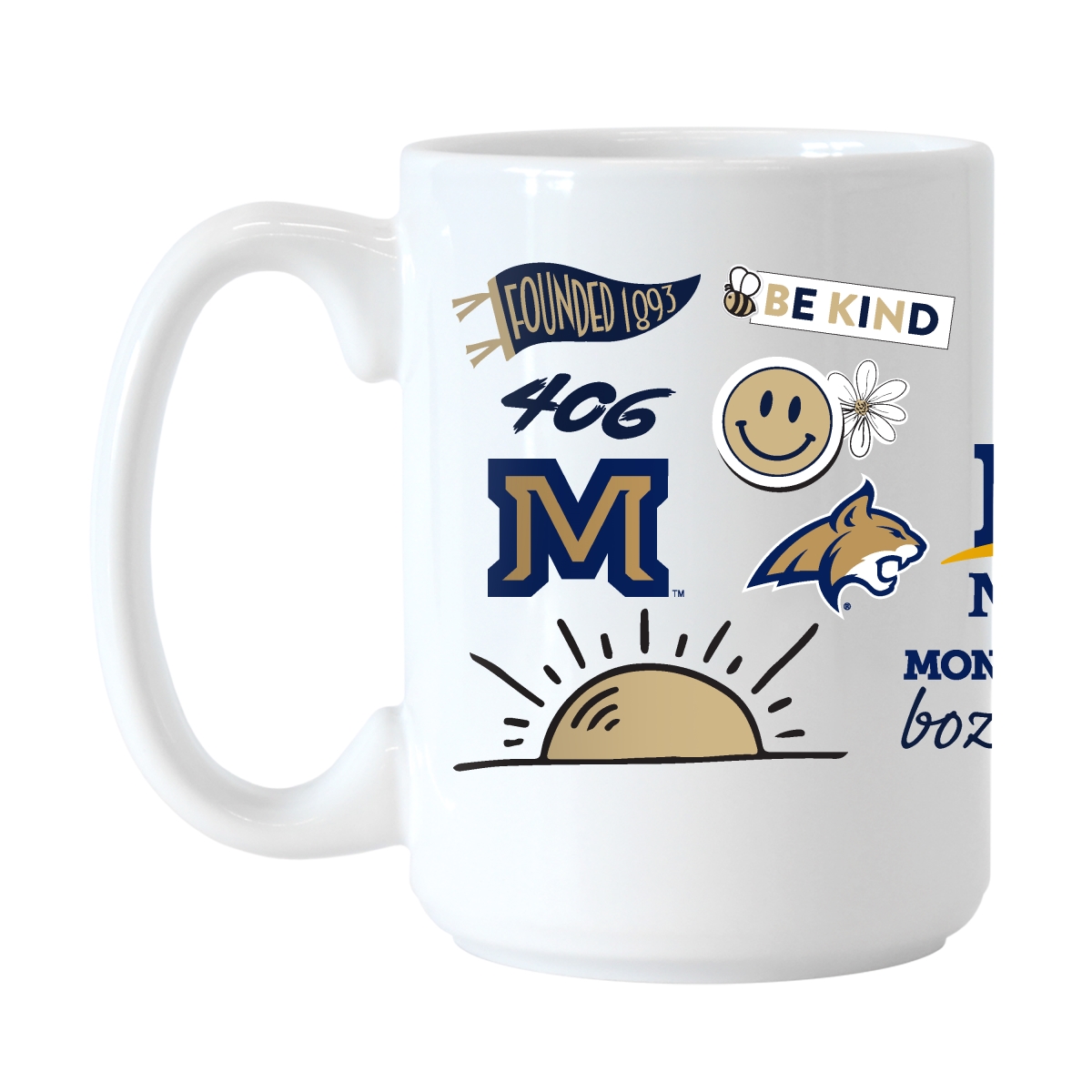 278-C15M-63 15 oz NCAA Montana State University Native Sublimated Mug