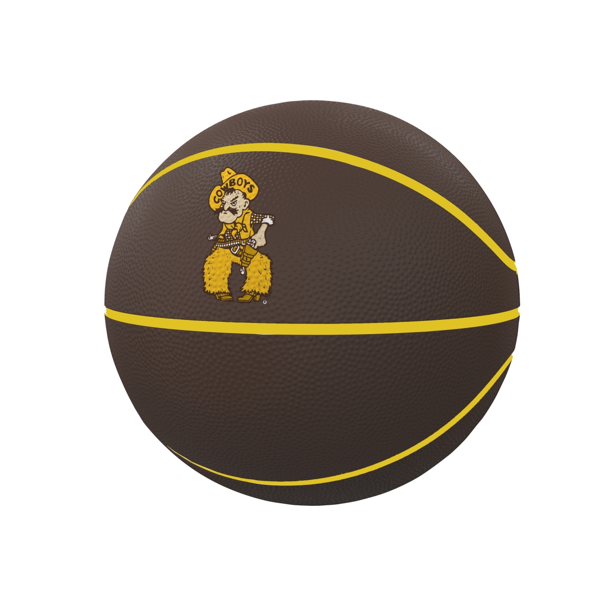 245-91MR-C1 Wyoming Mascot Mini Size Rubber Basketball