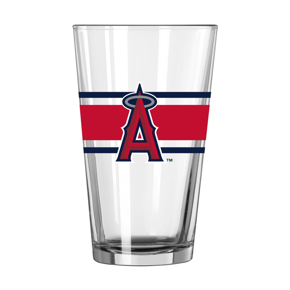 501-G16P-16 LA Angels 16 oz Stripe Pint Glass