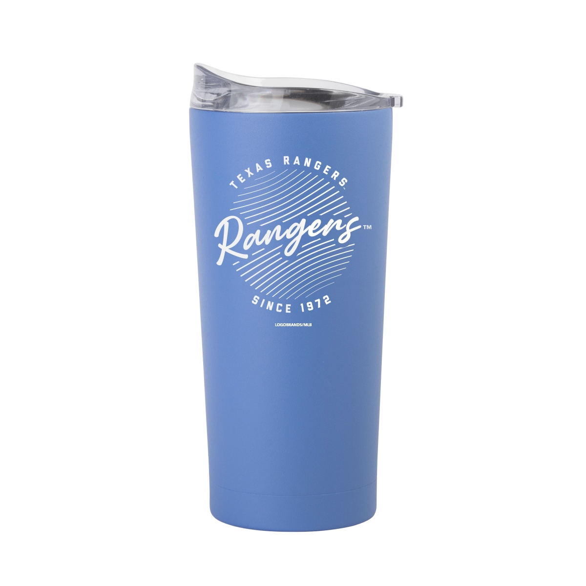 529-S20PT-ARC-35 20 oz Texas Rangers Retro Script Arctic Powder Coat Tumbler