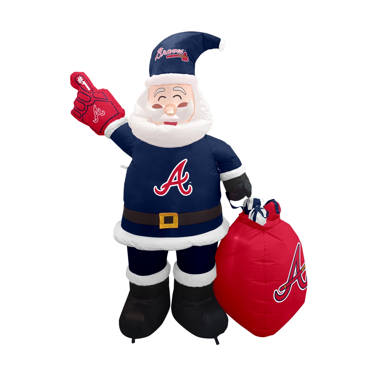 503-100-SC Atlanta Braves Yard Inflatable Santa Claus