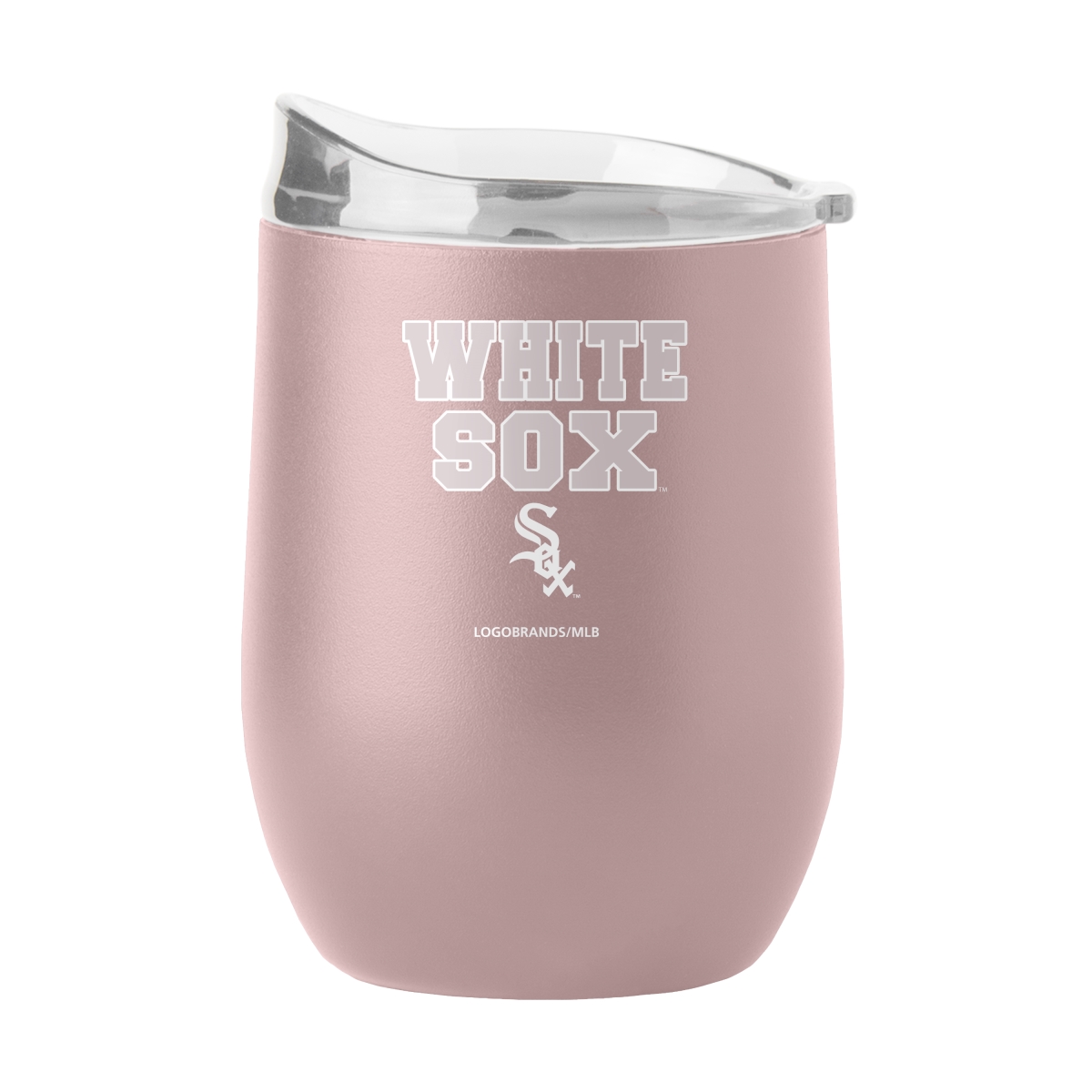 507-S16PB-DSK-48 Chicago White Sox 16 oz Stencil Powder Coat Curved Beverage