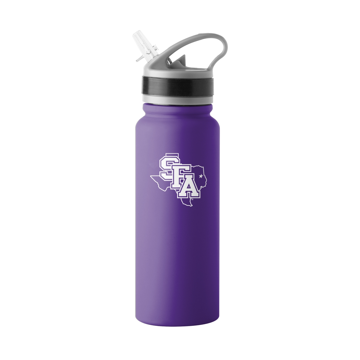 614772 Stephen F. Austin University 25 oz Stainless Single Wall Flip Top Bottle
