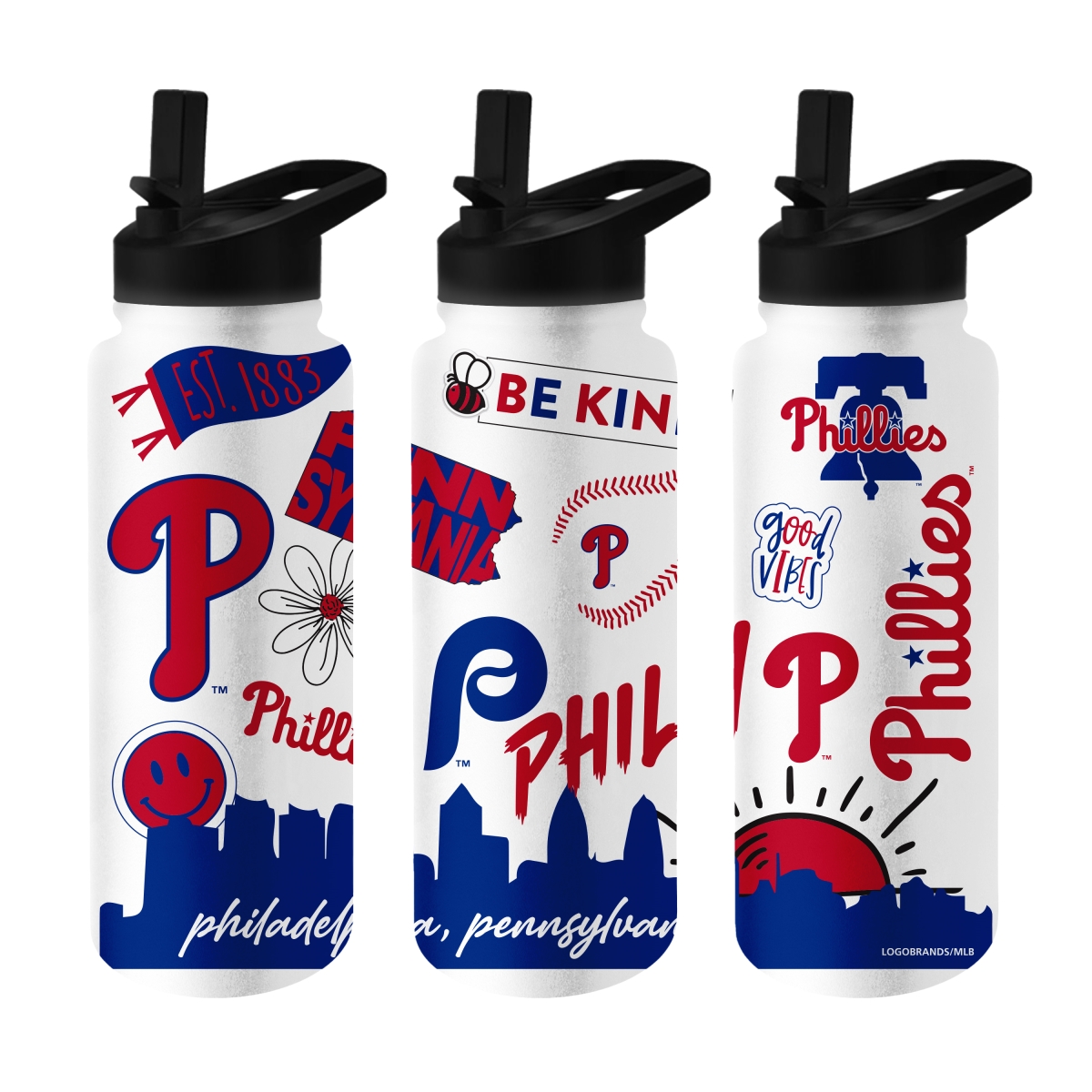 522-S34QB-63 Philadelphia Phillies 34 oz Native Quencher Bottle