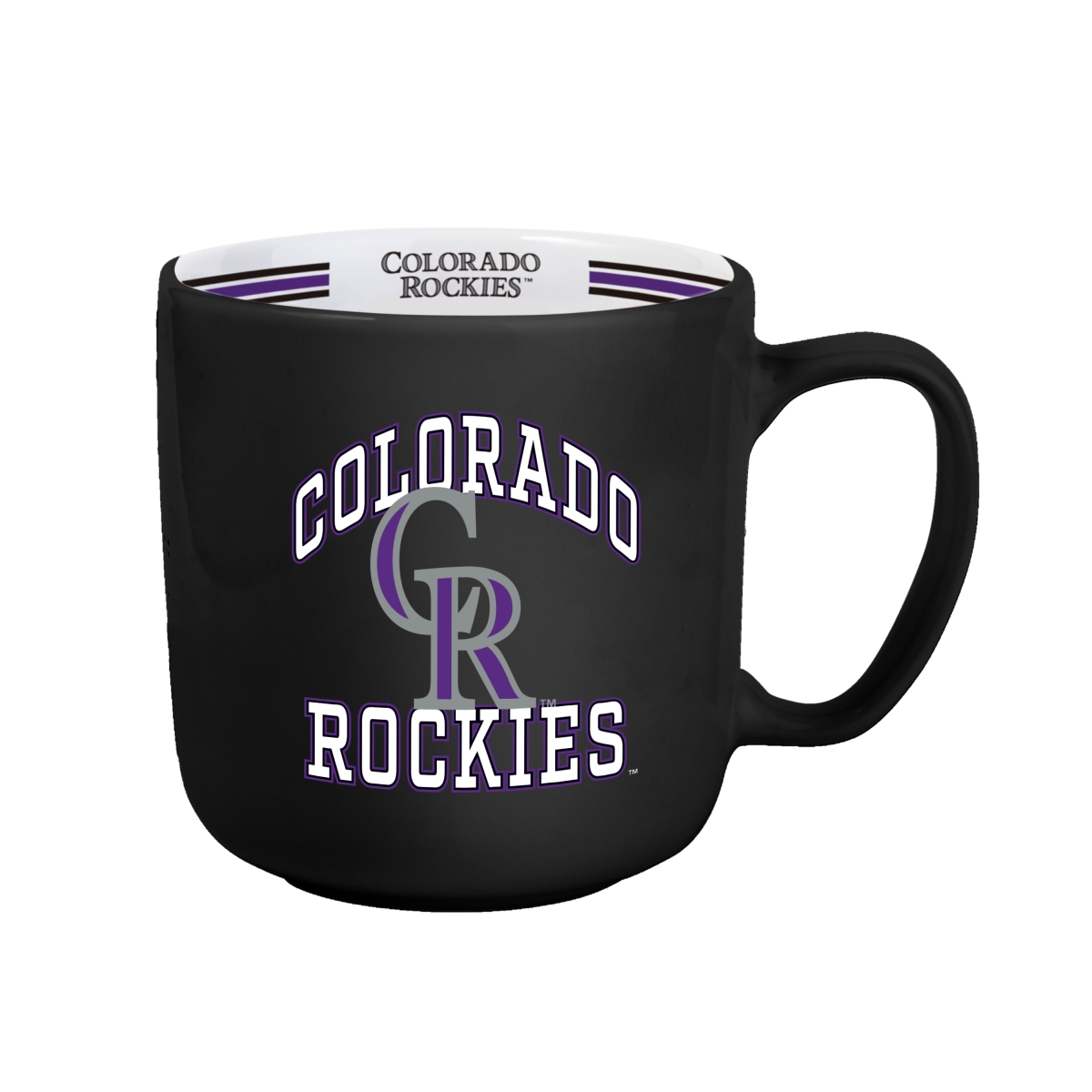 Picture of Logo Brands 510-C15SM Colorado Rockies 15 oz Stripe Mug
