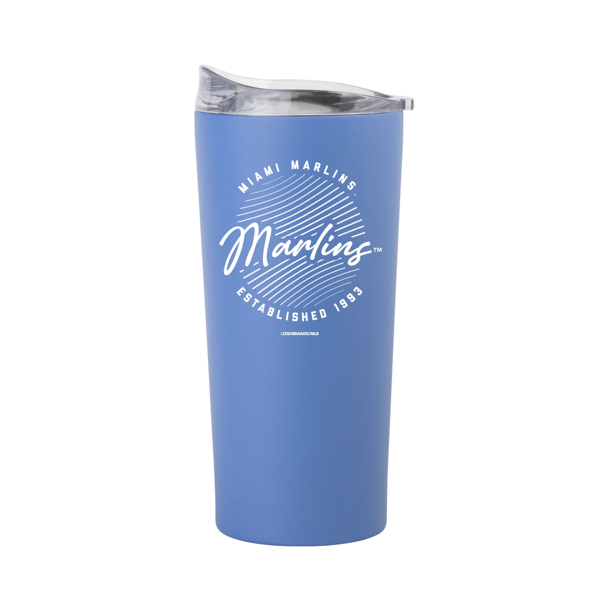 512-S20PT-ARC-35 20 oz Miami Marlins Retro Script Arctic Powder Coat Tumbler