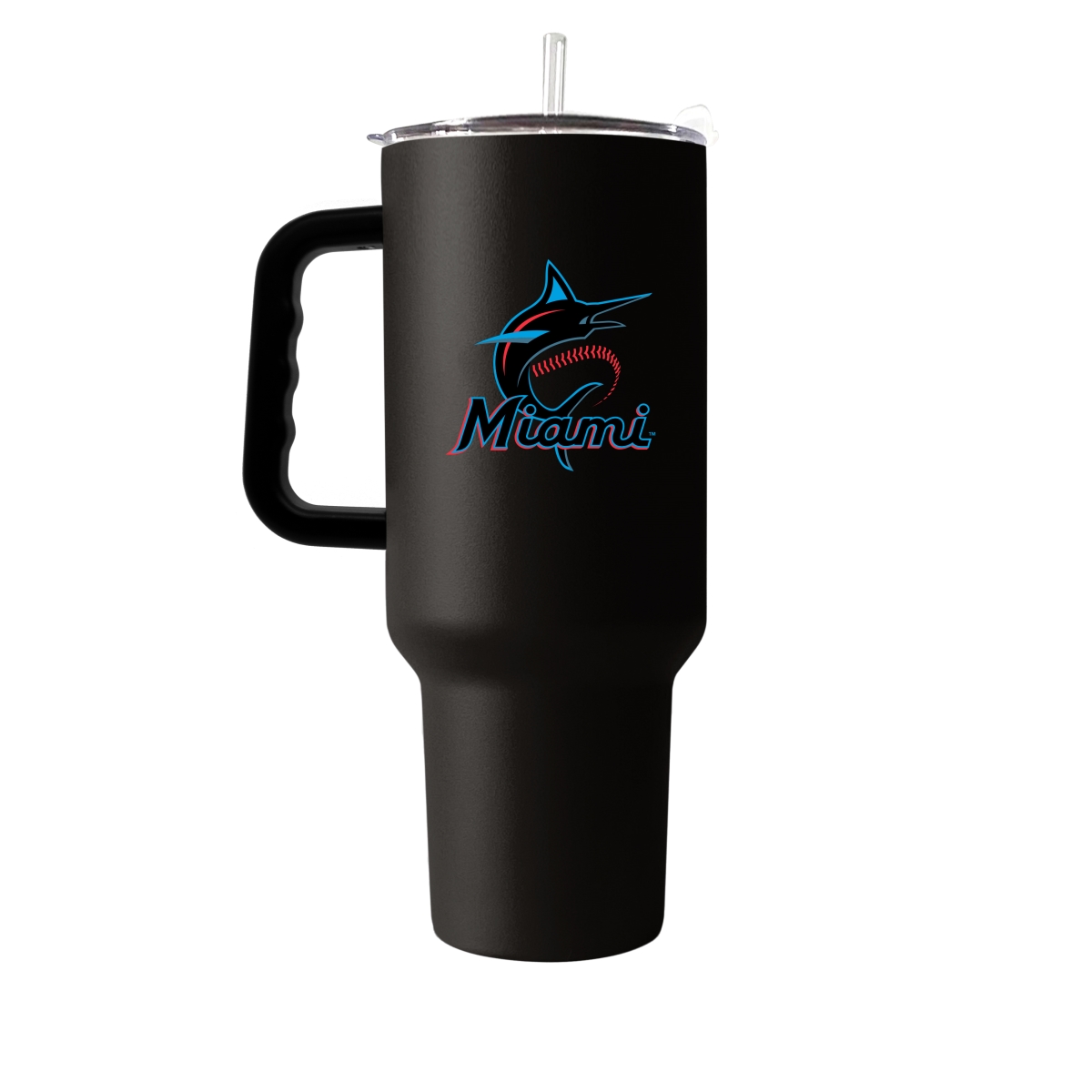 512-S40PT-34 Miami Marlins 40 oz Flipside Powder Coat Tumbler