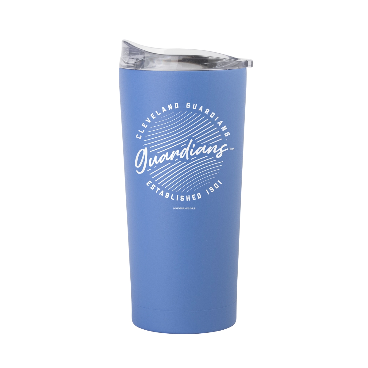 509-S20PT-ARC-35 20 oz Cleveland Guardians Retro Script Arctic Powder Coat Tumbler