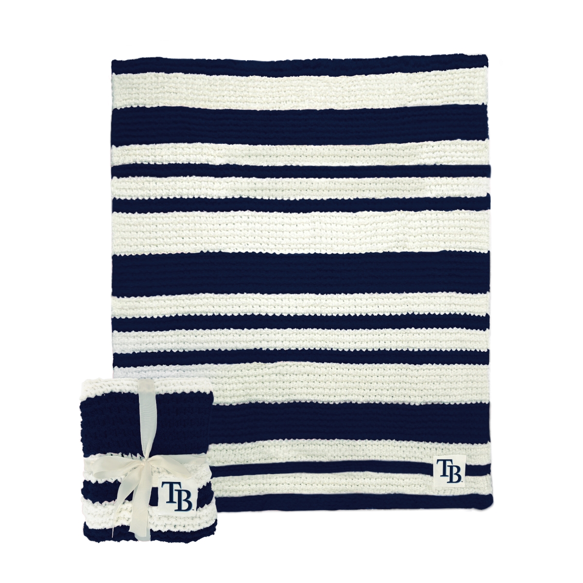528-282 50 x 60 in. Tampa Bay Rays Cable Knit Throw