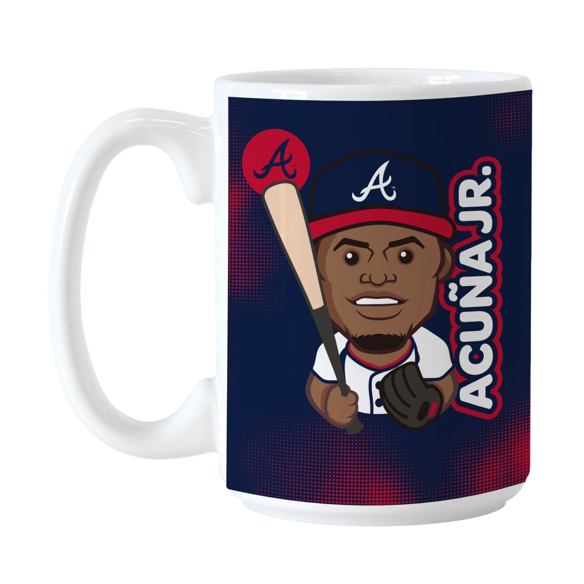 Picture of Logo Brands 503P-C15M-RAJ Atlanta Braves Ronald Acuna Jr. Image 15 oz Sublimated Mug